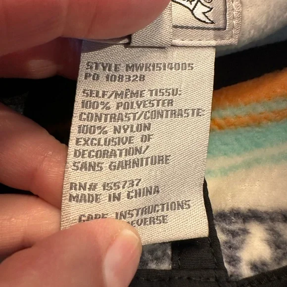 Cinch Mens XL Fleece Quarter Snap Striped Multicolor Pullover - Picture 4 of 6